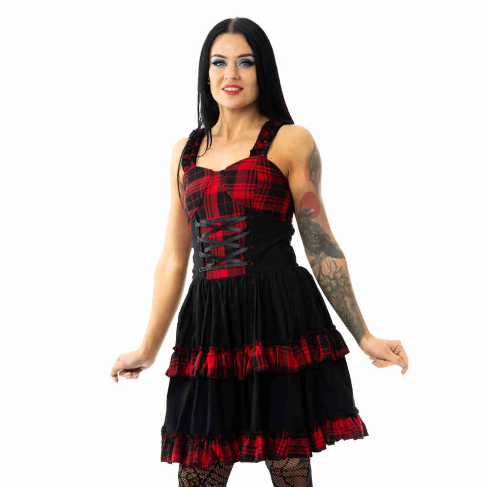 Heartless - Parisa Korte jurk - Zwart/Rood